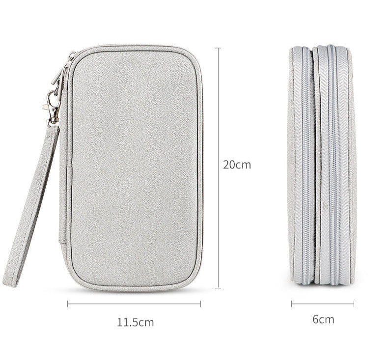 Travel Cable Organizer Bag – Waterproof Double-Layer Tech Case