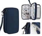 Travel Cable Organizer Bag – Waterproof Double-Layer Tech Case