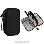 Travel Cable Organizer Bag – Waterproof Double-Layer Tech Case