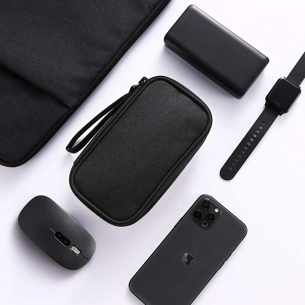Travel Cable Organizer Bag – Waterproof Double-Layer Tech Case